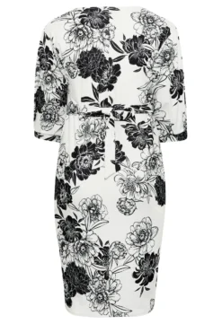 YOURS LONDON Curve White & Black Floral V-Neck Drop Shoulder Wrap Dress 11 YOURS LONDON Curve White & Black Floral V-Neck Drop Shoulder Wrap Dress -Outlet Stylo Wise Store cb55be76 2084 4d 162043 Y scaled
