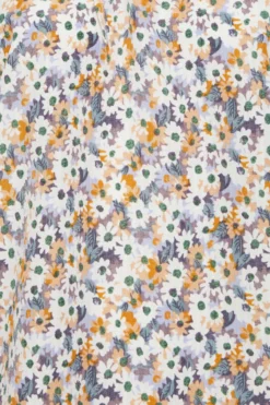 YOURS Curve White & Purple Floral Print Tie Neck Blouse -Outlet Stylo Wise Store cd08ab28 15d3 43 174321 Z scaled