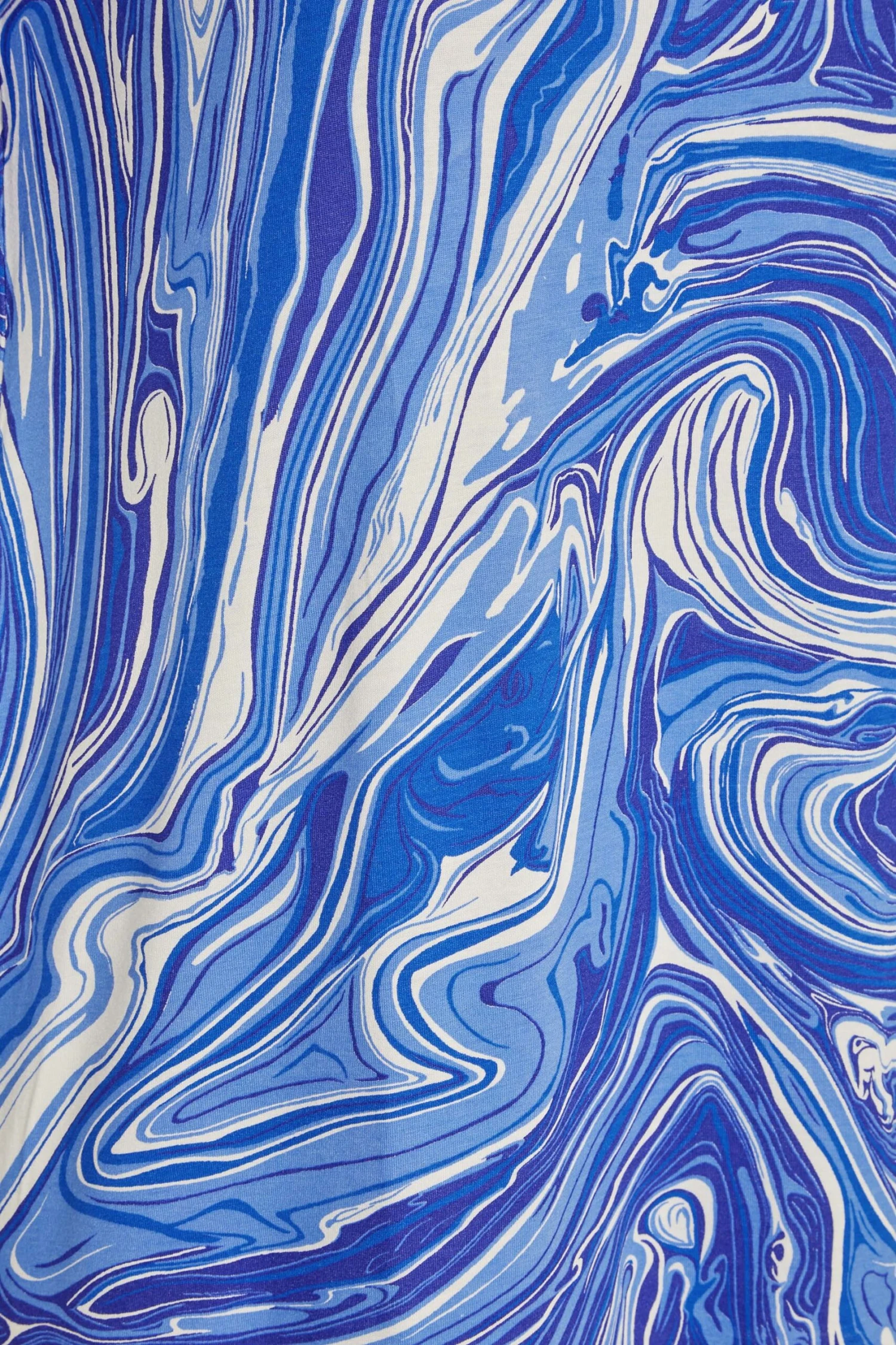 YOURS Curve Blue Marble Print Cut Out T-Shirt Dress 4 YOURS Curve Blue Marble Print Cut Out T-Shirt Dress - Image 4