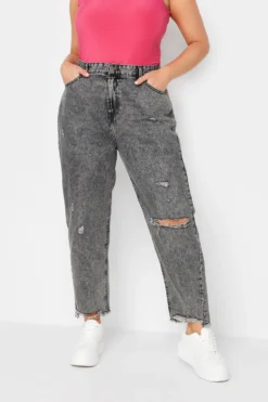 YOURS Curve Grey Ripped MOM Jeans 11 YOURS Curve Grey Ripped MOM Jeans -Outlet Stylo Wise Store cf04603d e9e5 41 143012 A scaled