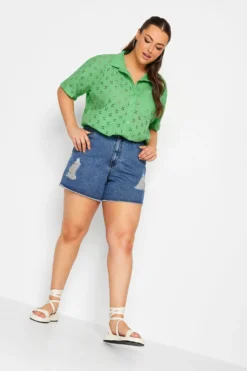 LIMITED COLLECTION Curve Green Broderie Anglaise Shirt 9 LIMITED COLLECTION Curve Green Broderie Anglaise Shirt -Outlet Stylo Wise Store d1458a38 81ce 48 215528 B2 scaled