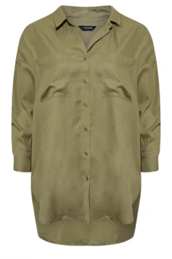 YOURS Curve Khaki Green Oversized Boyfriend Shirt 10 YOURS Curve Khaki Green Oversized Boyfriend Shirt -Outlet Stylo Wise Store d1615dad 02b4 40 131695 X scaled