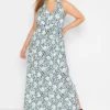 YOURS LONDON Curve Blue Leopard Print Halter Neck Maxi Dress
