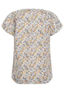 YOURS Curve White Floral Print Frill Blouse 11 YOURS Curve White Floral Print Frill Blouse -Outlet Stylo Wise Store d26e7419 c5cc 40 174274 Y scaled