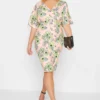 YOURS PETITE Curve Blush Pink Floral Print Wrap Dress