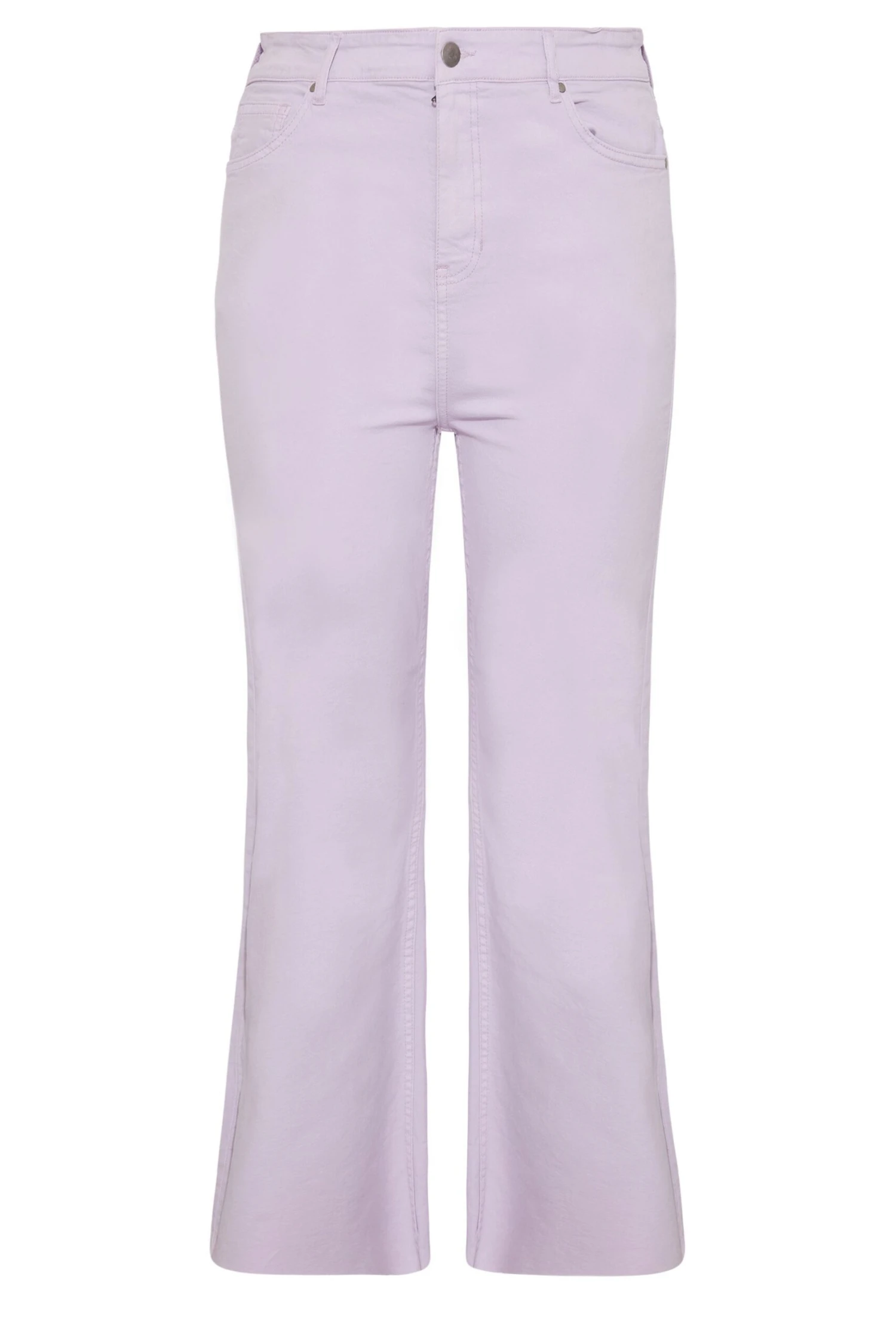 YOURS Curve Lilac Purple Stretch Wide Leg Jeans 2 YOURS Curve Lilac Purple Stretch Wide Leg Jeans - Image 2