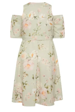 YOURS LONDON Curve Sage Green Floral Cold Shoulder Skater Dress 11 YOURS LONDON Curve Sage Green Floral Cold Shoulder Skater Dress -Outlet Stylo Wise Store d5a9614e f53f 4d 162149 Y scaled
