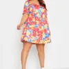 LIMITED COLLECTION Curve Red Floral Print Sweetheart Dress