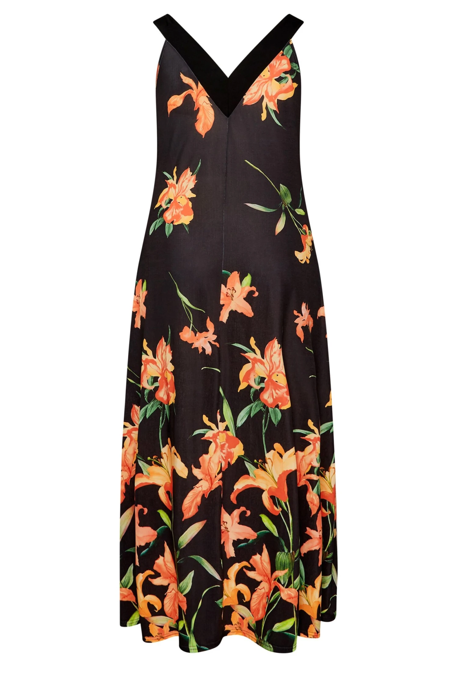 YOURS LONDON Curve Black Floral Maxi Dress 6 YOURS LONDON Curve Black Floral Maxi Dress - Image 6