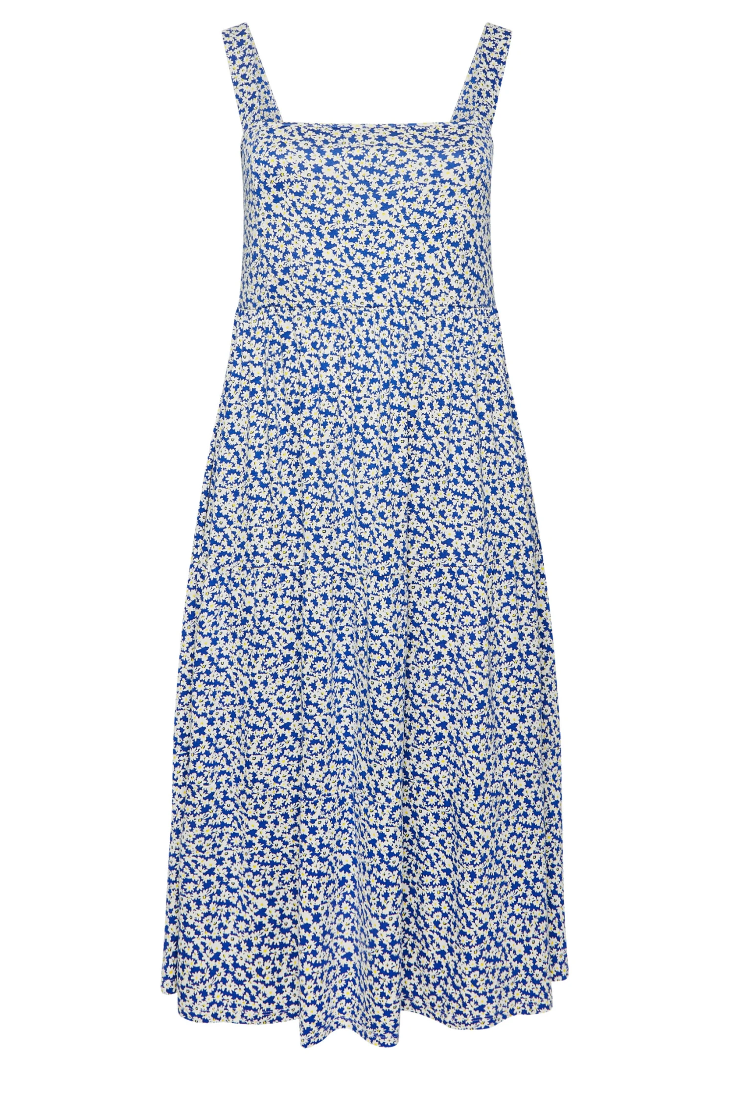 YOURS CURVE Dark Blue Ditsy Floral Dress 5 YOURS CURVE Dark Blue Ditsy Floral Dress - Image 5