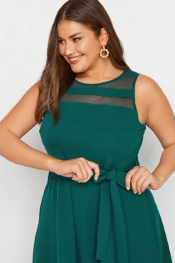 YOURS LONDON Curve Green Mesh Panel Skater Dress 8 YOURS LONDON Curve Green Mesh Panel Skater Dress -Outlet Stylo Wise Store dc96755a cd10 44 161626 D scaled