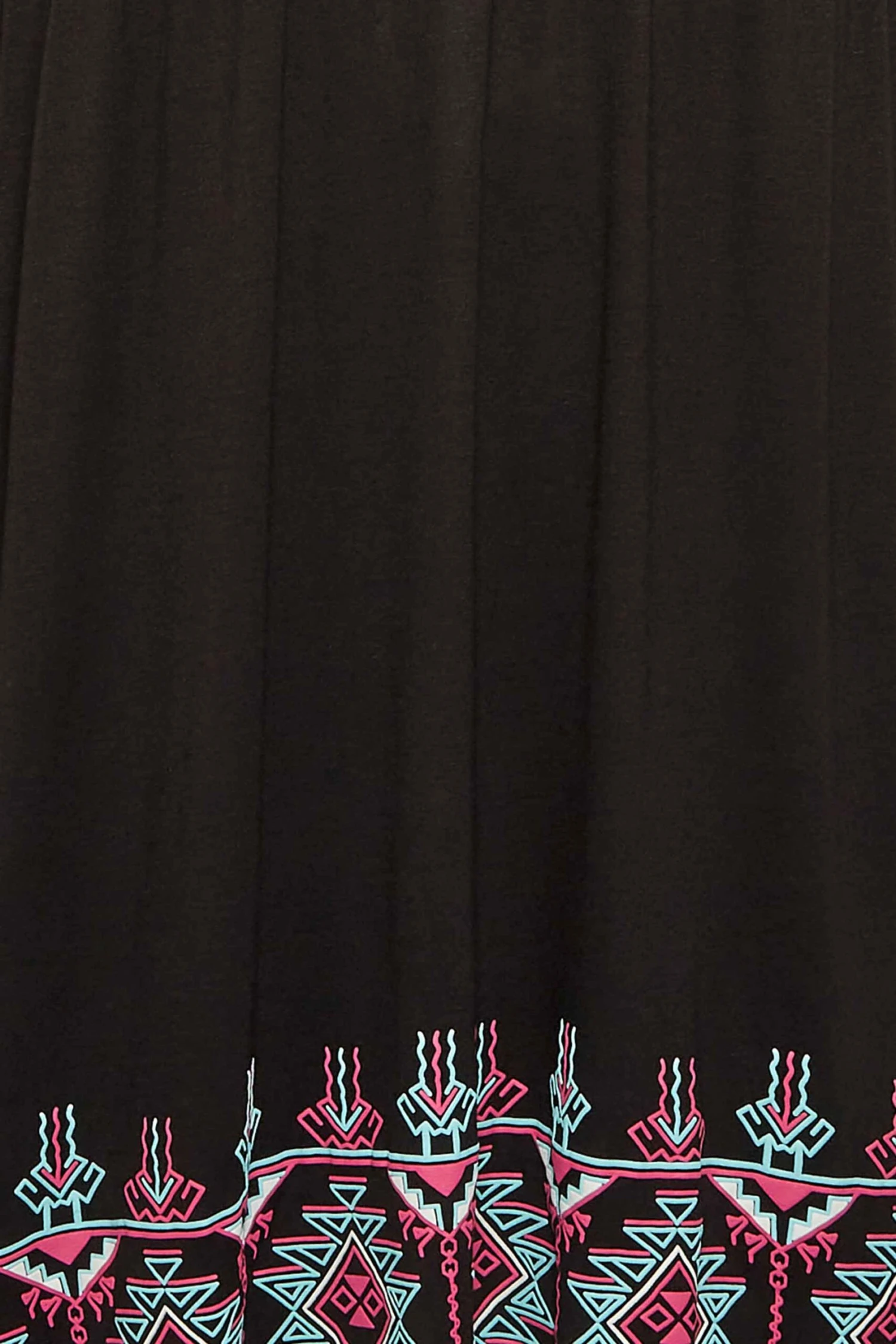 YOURS Curve Black Aztec Print Midi Shirt Dress 4 YOURS Curve Black Aztec Print Midi Shirt Dress - Image 4