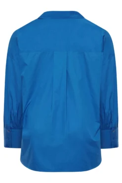 YOURS Curve Blue Oversized Poplin Shirt -Outlet Stylo Wise Store dd059227 69b5 4f 131717 Y scaled