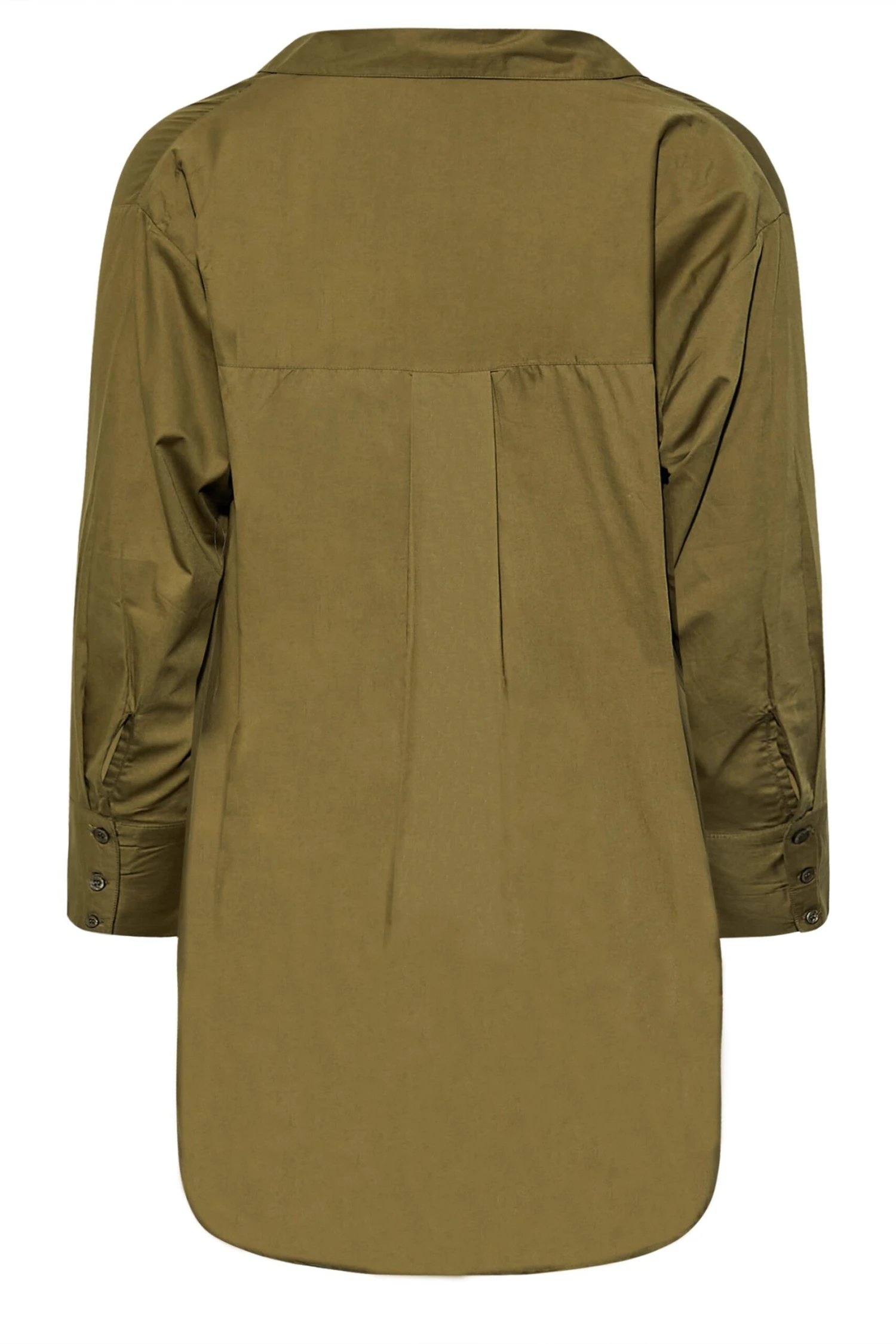 LIMITED COLLECTION Curve Khaki Green Oversized Boyfriend Shirt 6 LIMITED COLLECTION Curve Khaki Green Oversized Boyfriend Shirt - Image 6