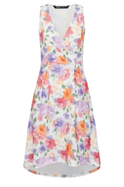 YOURS PETITE Curve White Floral Dipped Hem Midi Dress -Outlet Stylo Wise Store dd5b6f1b da12 47 174554 X scaled