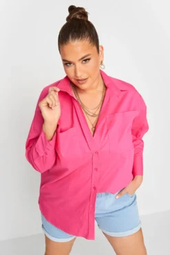 LIMITED COLLECTION Curve Hot Pink Oversized Boyfriend Shirt 8 LIMITED COLLECTION Curve Hot Pink Oversized Boyfriend Shirt -Outlet Stylo Wise Store dd78862b 407b 4a 214456 D scaled