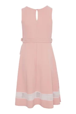 YOURS LONDON Curve Pink Mesh Panel Skater Dress -Outlet Stylo Wise Store dedef280 2cc2 4e 161366 Y scaled