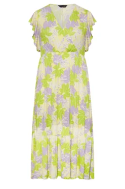 YOURS Curve Yellow Leaf Print Tiered Midaxi Dress -Outlet Stylo Wise Store dfe11f98 ab0e 4e 300834 X scaled