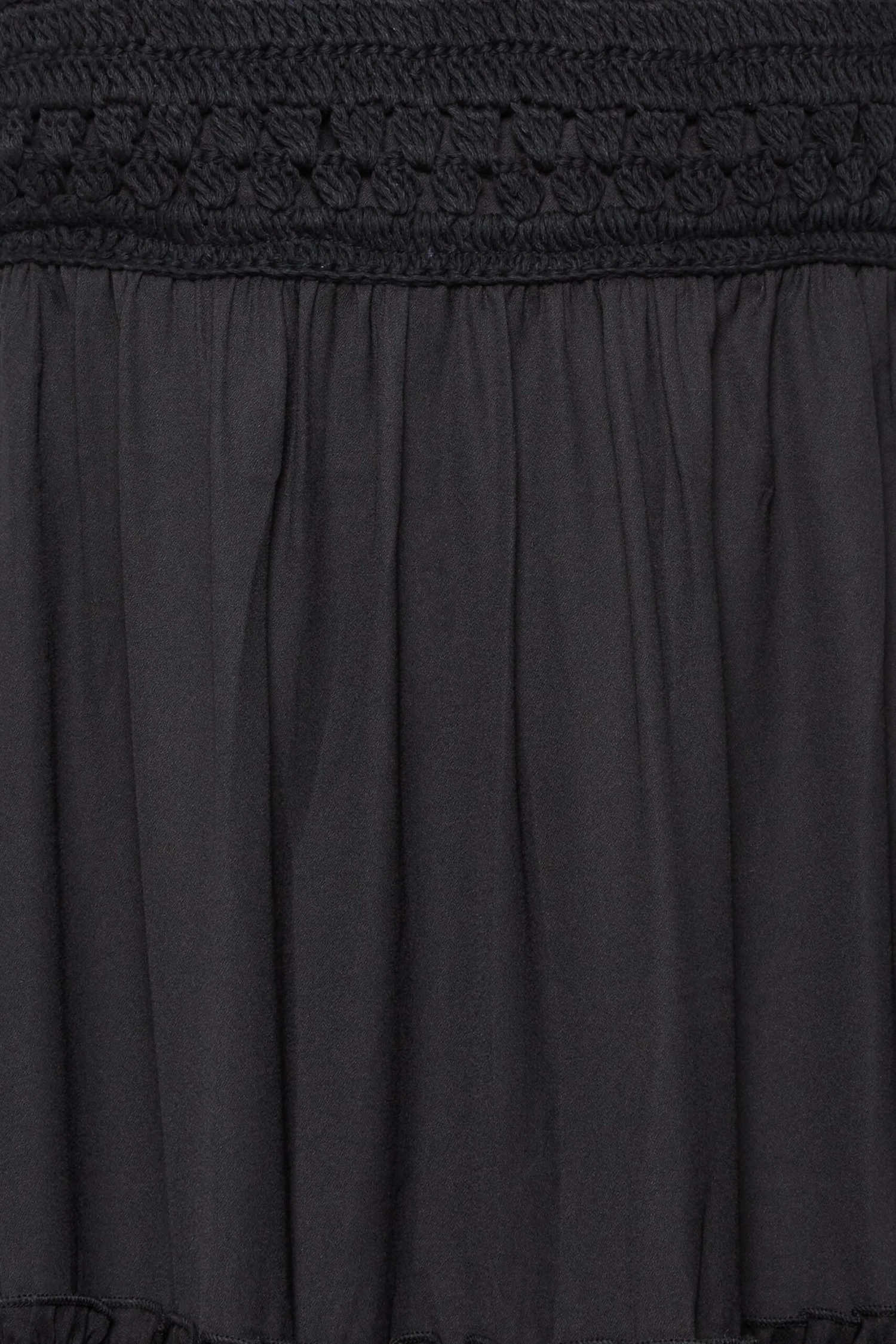 LIMITED COLLECTION Curve Black Crochet Tiered Midaxi Dress 4 LIMITED COLLECTION Curve Black Crochet Tiered Midaxi Dress - Image 4