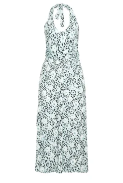 YOURS LONDON Curve Blue Leopard Print Halter Neck Maxi Dress -Outlet Stylo Wise Store e075c062 970b 47 161472 X scaled