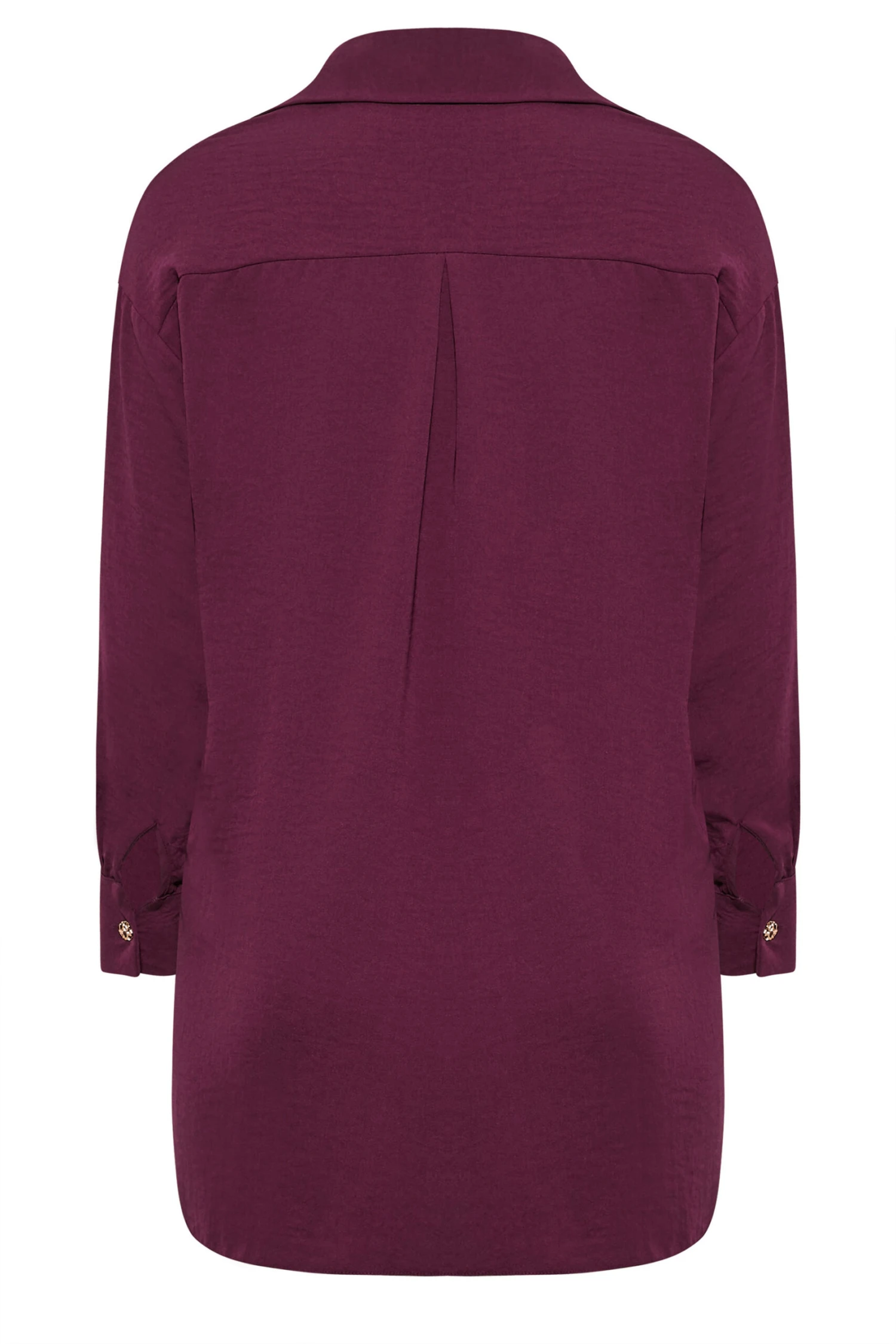 YOURS LONDON Curve Purple Button Pleat Front Blouse 6 YOURS LONDON Curve Purple Button Pleat Front Blouse - Image 6