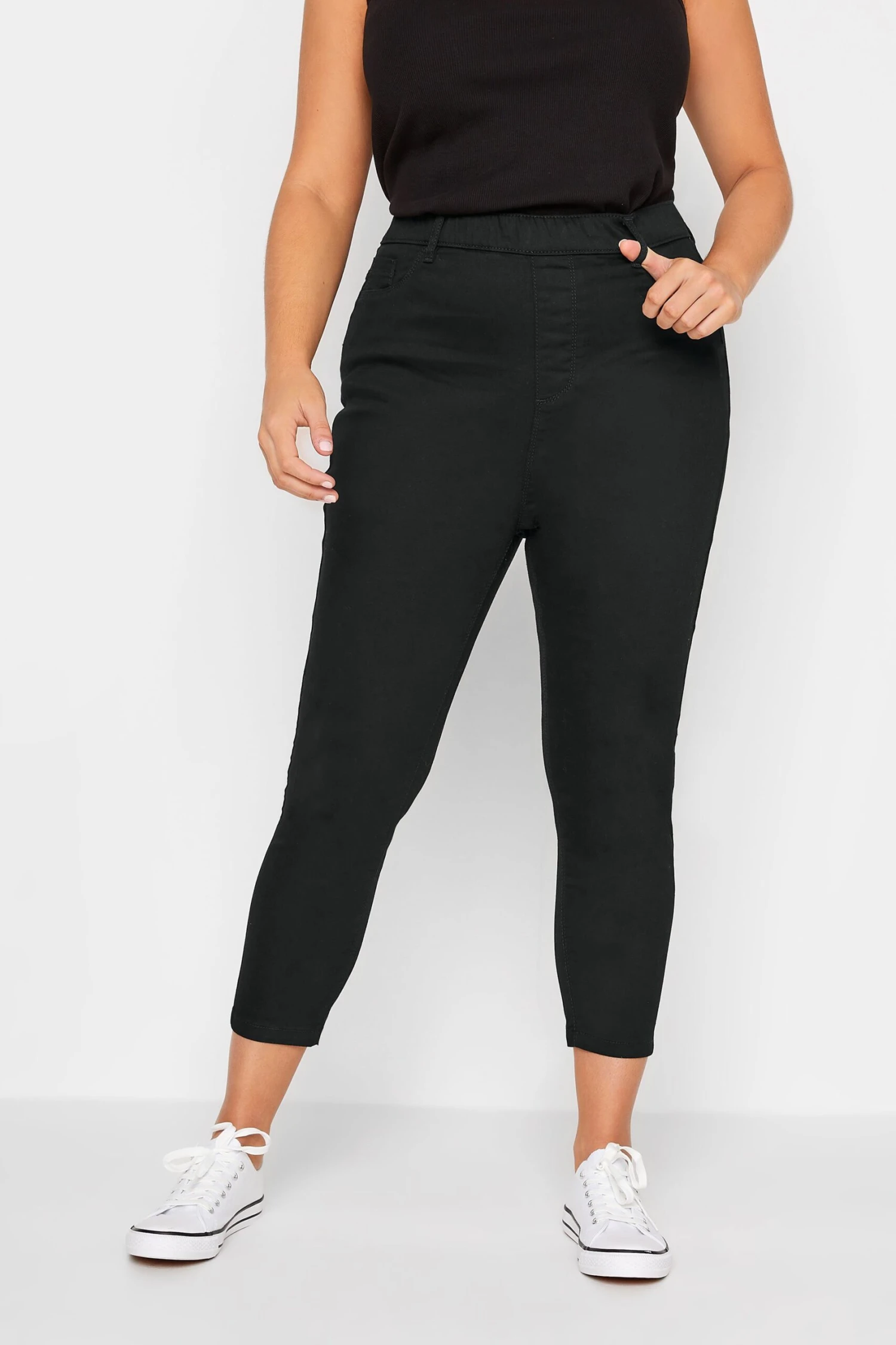 YOURS Curve Black Cropped Stretch GRACE Jeggings 5 YOURS Curve Black Cropped Stretch GRACE Jeggings - Image 5
