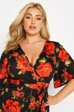 YOURS LONDON Curve Black & Red Floral Hanky Hem Dress 8 YOURS LONDON Curve Black & Red Floral Hanky Hem Dress -Outlet Stylo Wise Store e263b747 5b4e 49 161796 D scaled