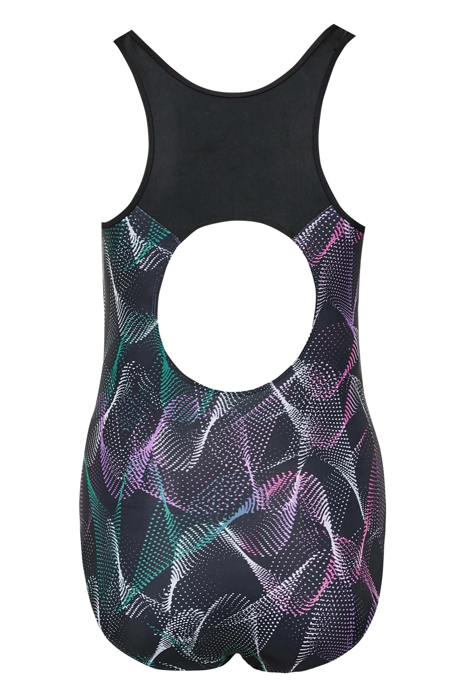 Curve Black Wavelength Print Active Tummy Control Swimsuit 6 Curve Black Wavelength Print Active Tummy Control Swimsuit - Image 6