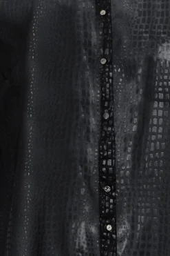 YOURS Curve Black Printed Shimmer Button Through Shirt -Outlet Stylo Wise Store e30c79ed 896d 4a 174233 Z scaled
