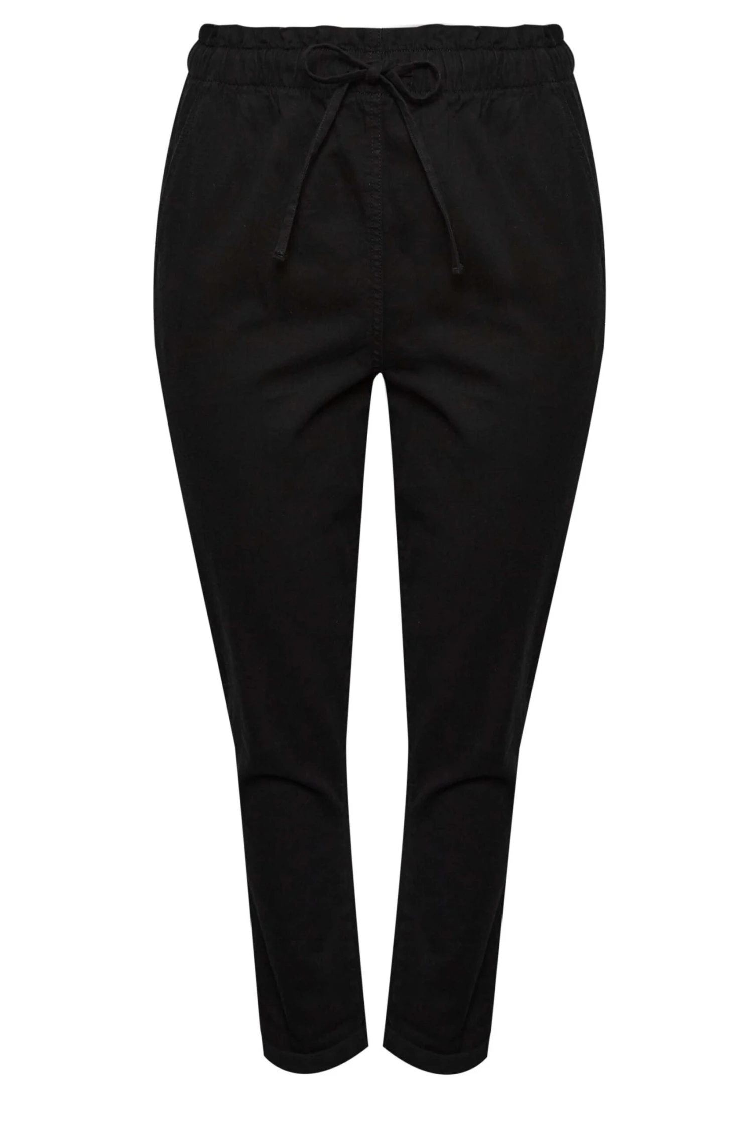 YOURS Curve Black Paperbag Waist Stretch MOM Jeans 4 YOURS Curve Black Paperbag Waist Stretch MOM Jeans - Image 4