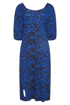 LIMITED COLLECTION Curve Navy Blue Leopard Print Wrap Milkmaid Dress -Outlet Stylo Wise Store e4aa4678 79d7 4b 214470 Y scaled