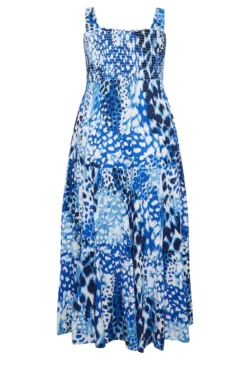 YOURS Curve Blue Animal Markings Shirred Strappy Sundress -Outlet Stylo Wise Store e5deac03 67a8 44 137352 Y scaled
