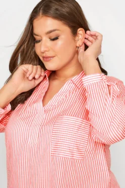 YOURS Curve Pink Stripe Placket Shirt 9 YOURS Curve Pink Stripe Placket Shirt -Outlet Stylo Wise Store e64649dd 6b6f 4d 174051 E scaled