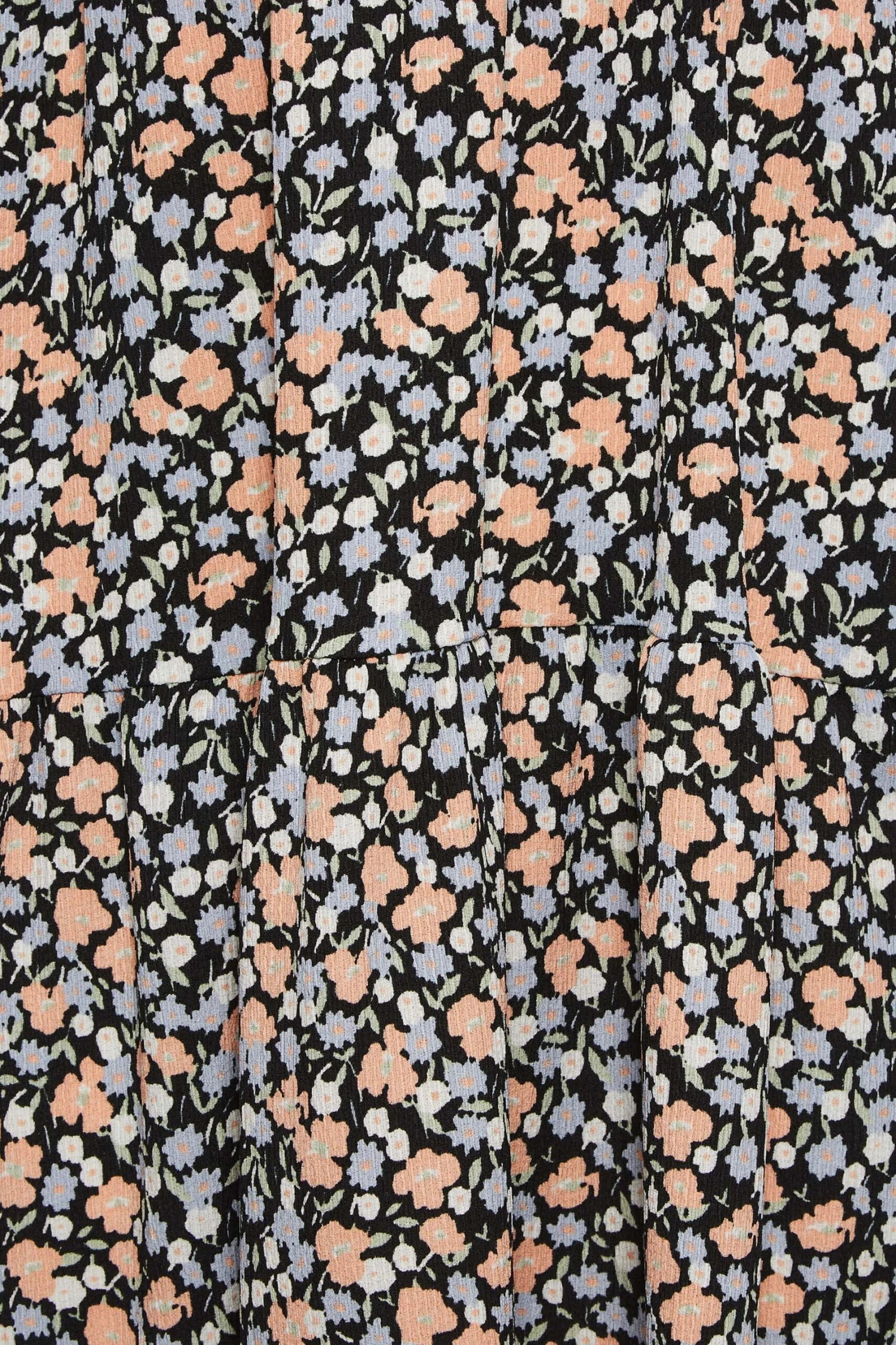 YOURS Curve Black Ditsy Print Wrap Midi Dress 4 YOURS Curve Black Ditsy Print Wrap Midi Dress - Image 4