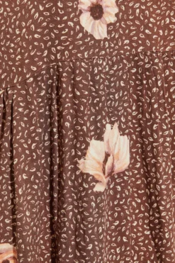 YOURS Curve Brown Floral Flare Sleeve Midi Dress -Outlet Stylo Wise Store e91b1f0e 978b 4c 174079 Z scaled