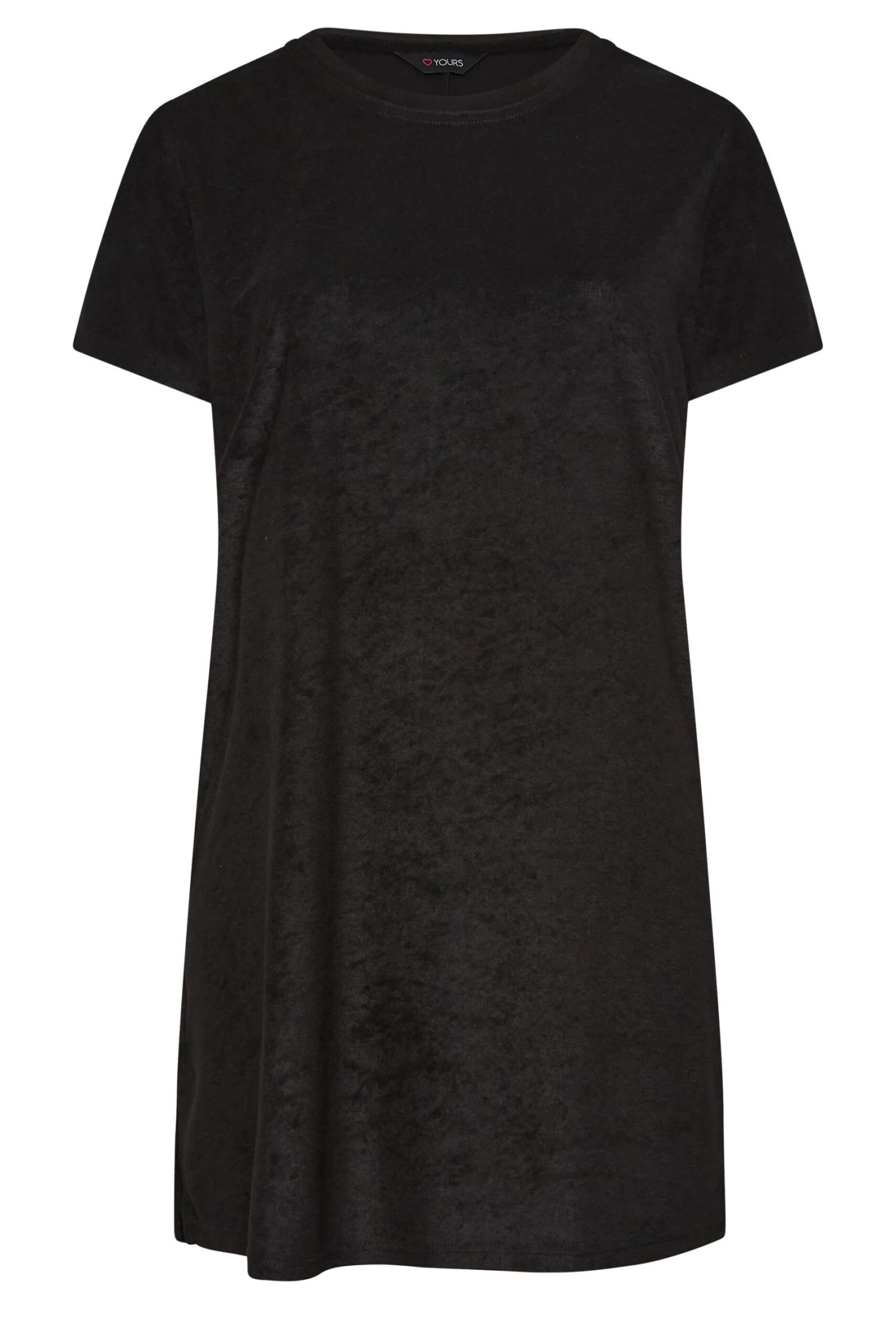 YOURS Curve Black Towelling T-Shirt Dress 5 YOURS Curve Black Towelling T-Shirt Dress - Image 5