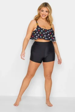 YOURS Curve Black Daisy Print Frill Chain Bikini Top -Outlet Stylo Wise Store e977072b c9ce 49 150288 B2 scaled