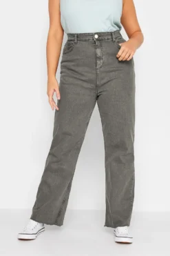 YOURS Curve Grey Stretch Wide Leg Jeans -Outlet Stylo Wise Store e9a49624 651a 47 143023 A scaled