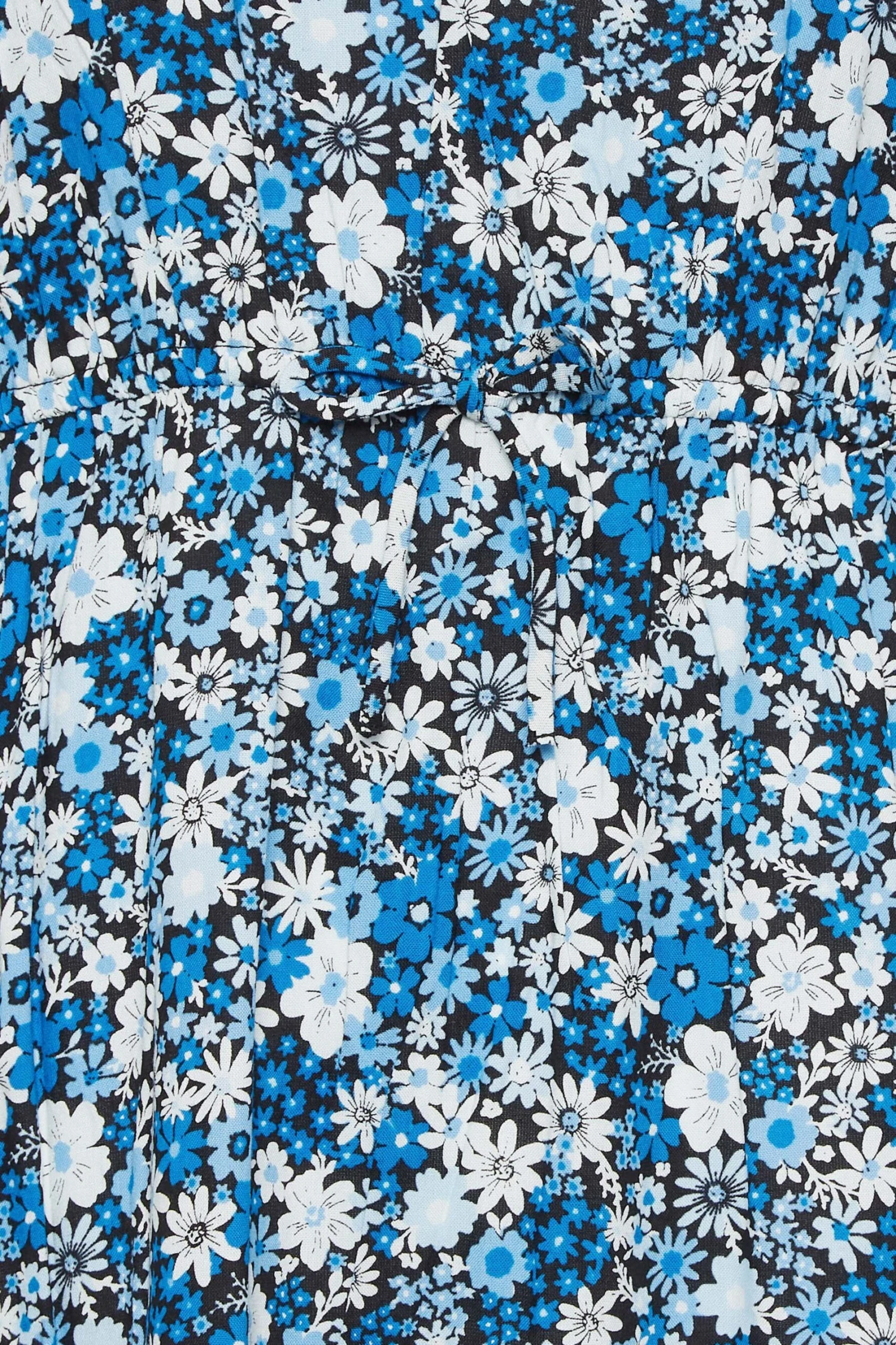 YOURS PETITE Curve Blue Floral Tie Waist Midaxi Dress 2 YOURS PETITE Curve Blue Floral Tie Waist Midaxi Dress - Image 2