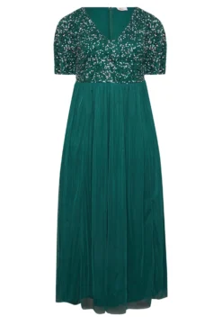 LUXE Curve Forest Green Sequin Hand Embellished Maxi Dress -Outlet Stylo Wise Store ecd83038 de15 41 161988 X scaled