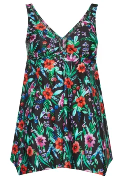 YOURS Curve Black Floral Print Tankini Top -Outlet Stylo Wise Store ed0c1ab9 bb91 4c 150282 X scaled