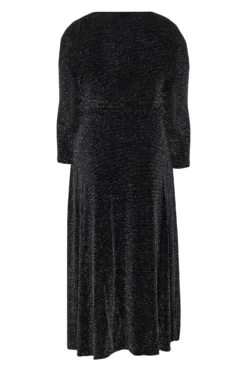 YOURS LONDON Curve Black & Silver Glitter Wrap Dress 11 YOURS LONDON Curve Black & Silver Glitter Wrap Dress -Outlet Stylo Wise Store ee663cba e064 44 161640 Y scaled