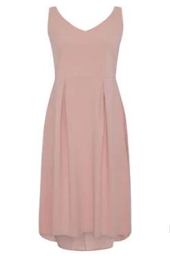 YOURS LONDON Curve Pink High Low Pleated Midi Dress -Outlet Stylo Wise Store ee983d10 724f 4d 161364 F scaled