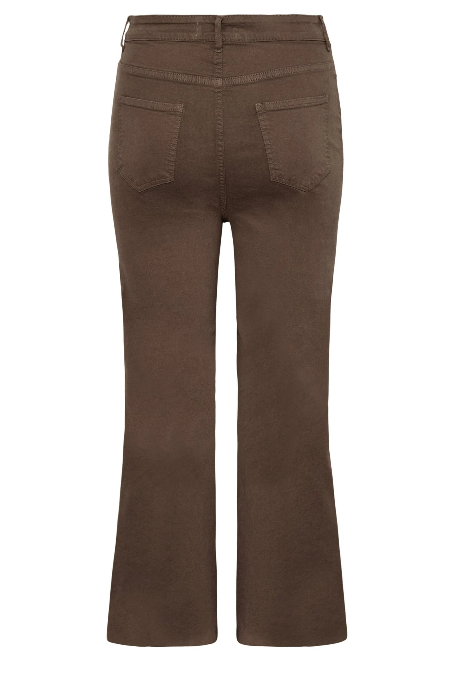 YOURS Curve Brown Stretch Wide Leg Jeans 4 YOURS Curve Brown Stretch Wide Leg Jeans - Image 4