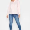YOURS PETITE Curve Pink Fitted Cotton Shirt
