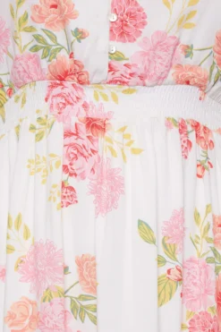 YOURS Curve White Floral Print Dipped Hem Midi Dress -Outlet Stylo Wise Store f0eff685 5539 45 137329 Z scaled