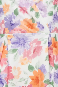 YOURS PETITE Curve White Floral Dipped Hem Midi Dress -Outlet Stylo Wise Store f1de9476 fb36 4d 174554 Z scaled