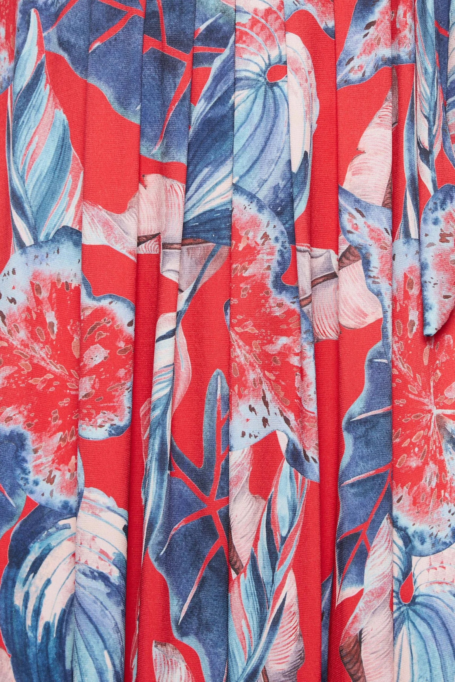 YOURS Curve Red Leaf Print Maxi Wrap Dress 4 YOURS Curve Red Leaf Print Maxi Wrap Dress - Image 4