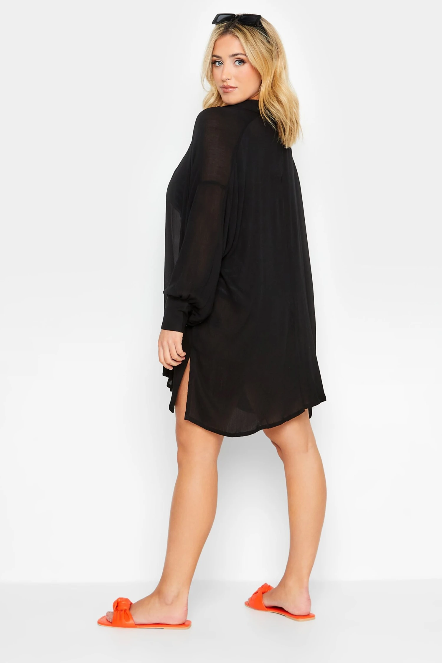 YOURS Curve Black Beach Shirt 2 YOURS Curve Black Beach Shirt - Image 2