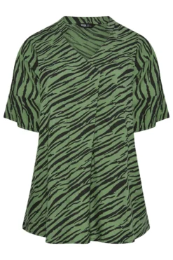 YOURS Curve Green Zebra Print Pleat Front Blouse 10 YOURS Curve Green Zebra Print Pleat Front Blouse -Outlet Stylo Wise Store f3001f5f 0bb2 40 131879 X scaled